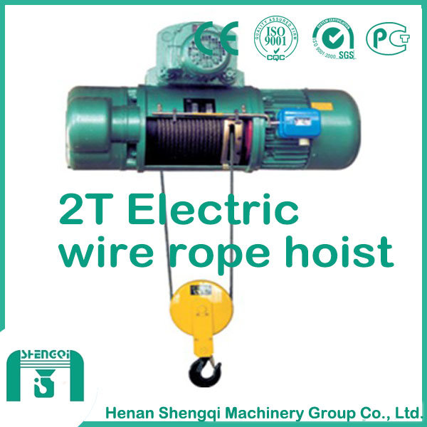 2016 Shengqi 2 Ton Electric Wire Rope Hoist