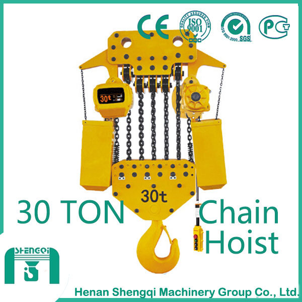 2016 Shengqi 30 Ton Electric Chain Hoist with Hook Block