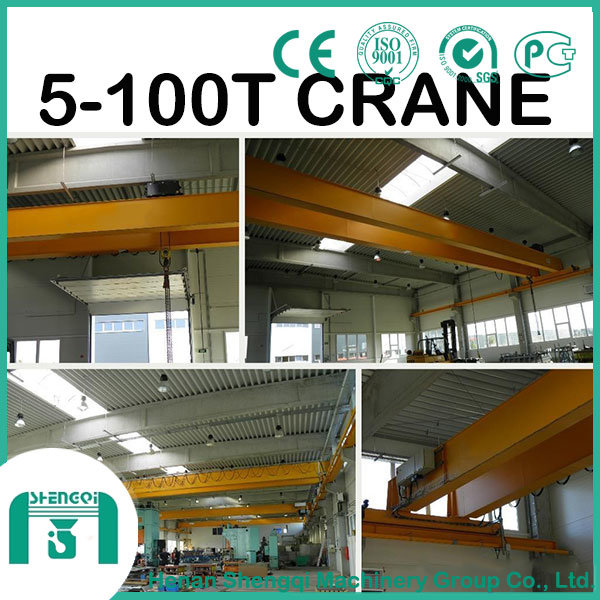 2016 Shengqi 5-10-20-30-50-100 Ton Qd Type Double Girder Overhead Crane