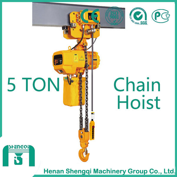China 
                Shengqi 2016 5 Ton Electric Chain Hoist mit Hook Block
             Lieferant
