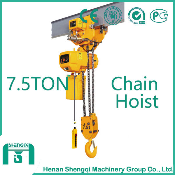 China 
                Shengqi 2016 7.5 Ton Electric Chain Hoist mit Hook Block
             Lieferant