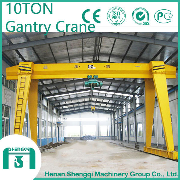 2016 Shengqi-Manufacturer Single Girder Gantry Crane 10 Ton