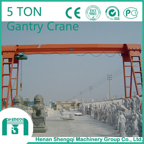 2016 Shengqi Manufacturer Single Girder Gantry Crane 5 Ton