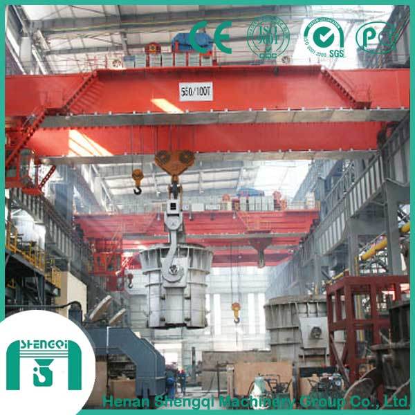 China 
                Bridge Crane Qdy Type Double Girder Ladle Crane for Steelworks
             supplier
