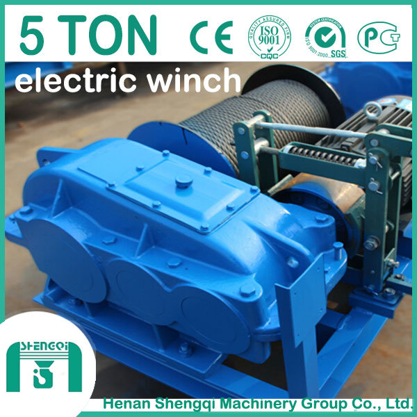 Electric Winch High Speed Lifting Equipment 5 Ton Electric Winch