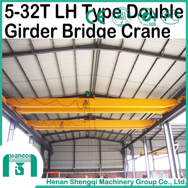 Lh Model Double Girder Overhead Crane Capacity 5t to 32t