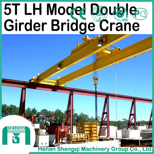 Lh Type Double Girder Workshop 5 Ton Overhead Crane