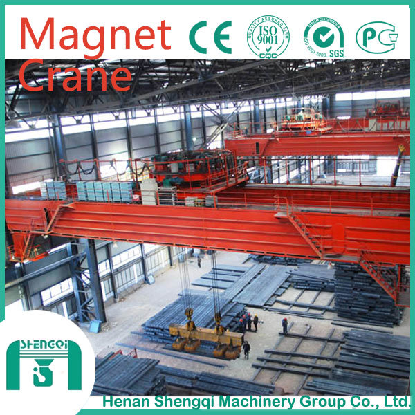 China 
                Shengqi Manufacturer 20 Ton Lifting Magnet Overhead Crane
             supplier